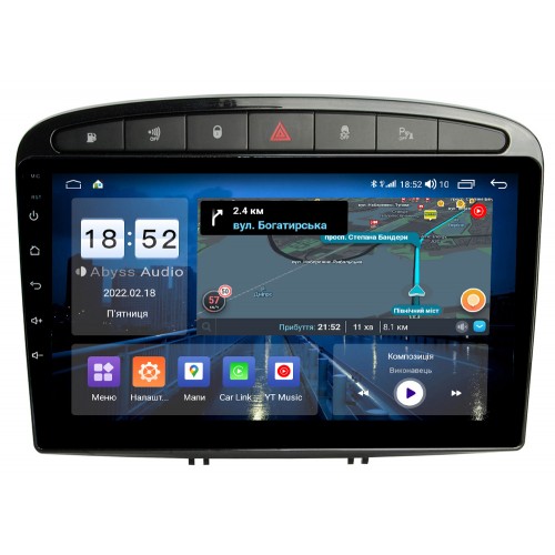 Штатна магнітола Abyss Audio QX-9236 для Peugeot 408 2011-2017