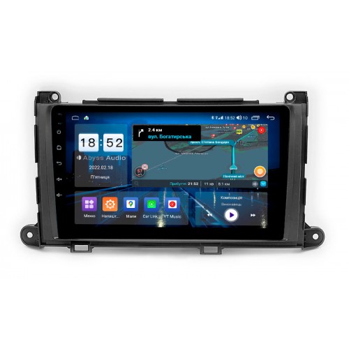 Штатна магнітола Abyss Audio QX-9158 для Toyota Sienna 2009-2014